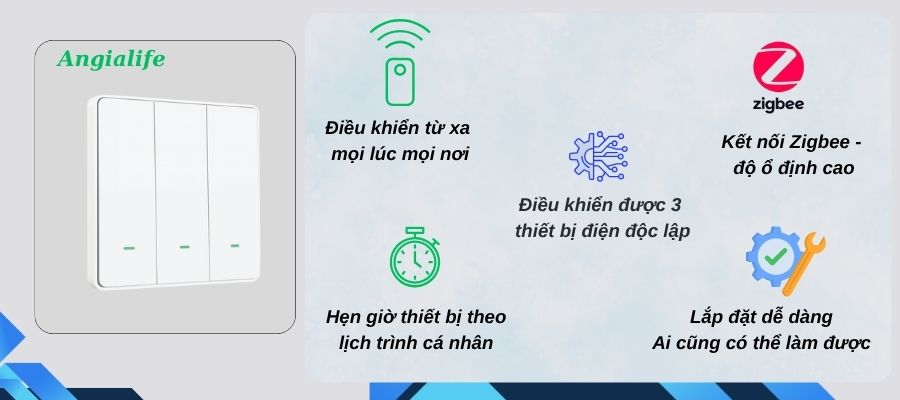 Các tính năng của công tắc thông minh Angialife