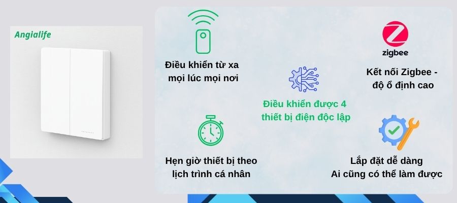 Những tính năng nổi bật của công tắc thông minh Angialife