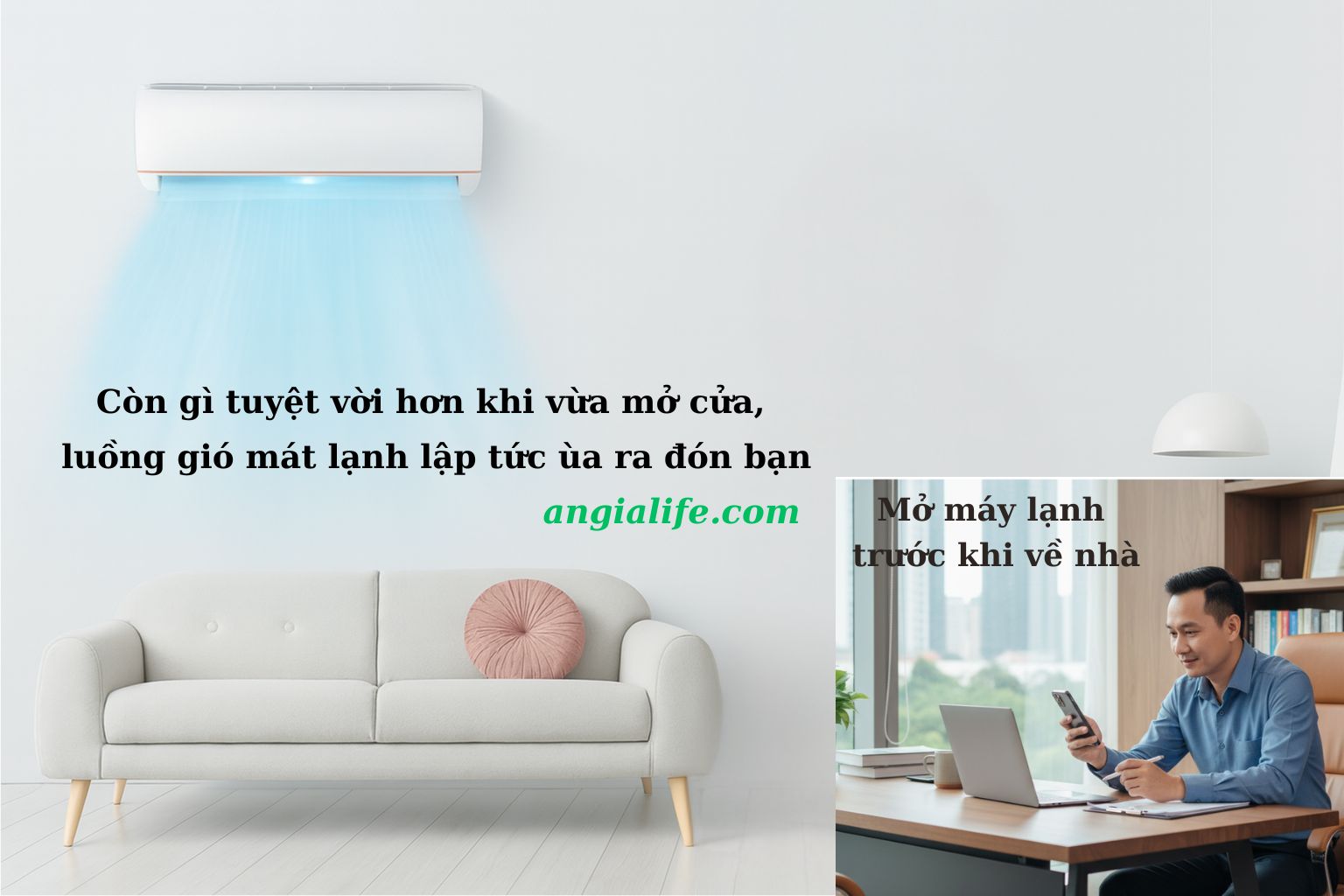 Bộ điều khiển từ xa mở máy lạnh trước khi về