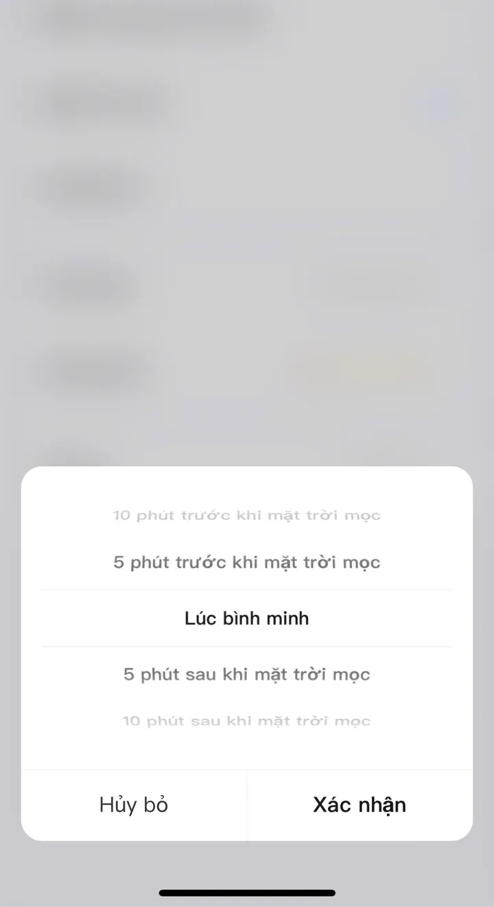 Chọn thời điểm kích hoạt đúng lúc bình minh