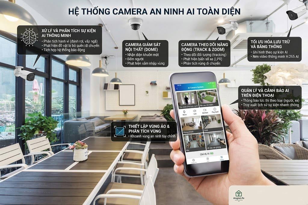 Camera an ninh AI AnGiaLife nhận diện người, xe, con vật