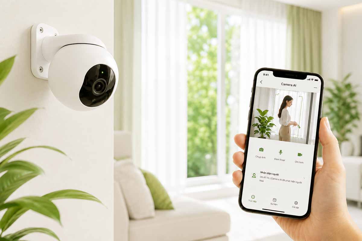 Camera AI AngiaLife phân biệt người, thú cưng và xe — cảnh báo chính xác
